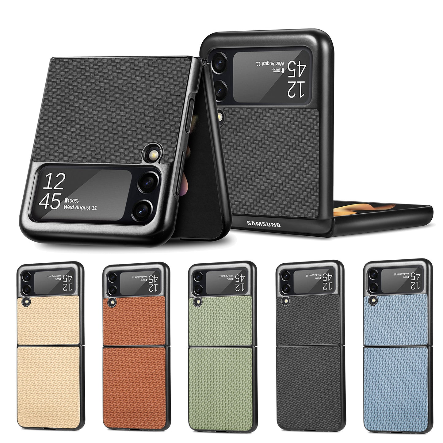 Drop Resistant Fiber Galaxy Z Flip3 & 5G Slim Phone Case