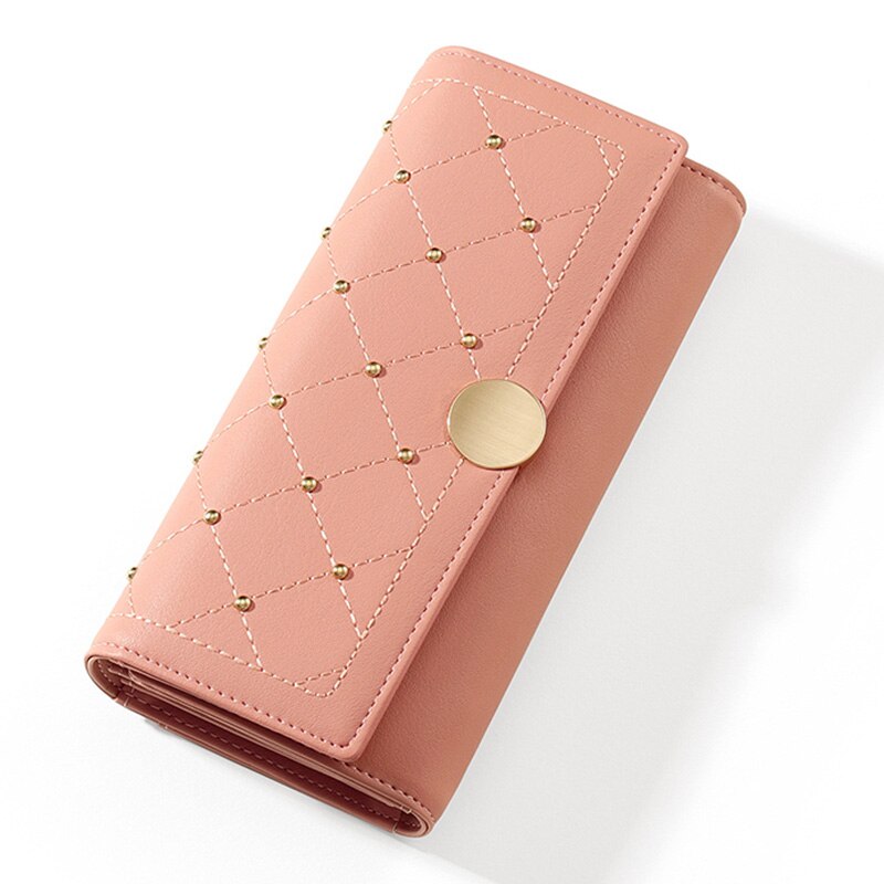 Rivet Button Trifold Wallet