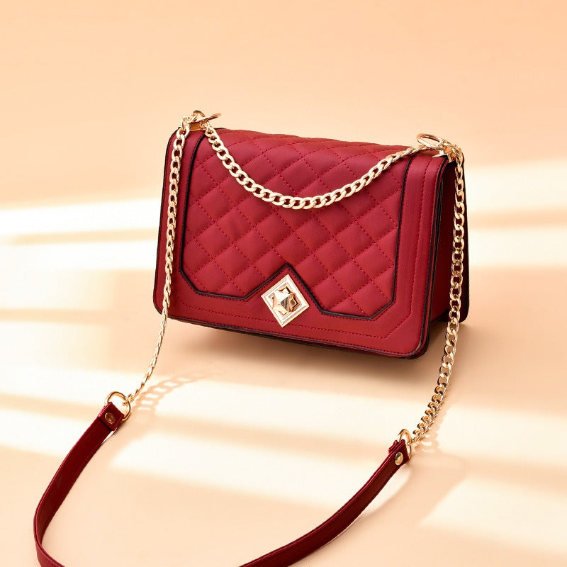 Diamond Closure Cross-Body Bag