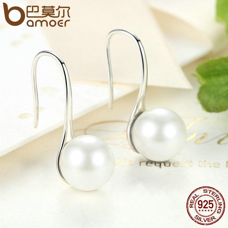 Sterling Silver Pearl Drop Earrings