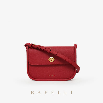 Bafelli Designer Leather Saddle Bag