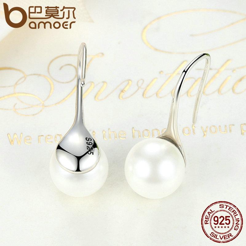 Sterling Silver Pearl Drop Earrings