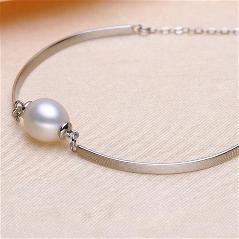 Sterling Silver Freshwater Pearl Charm Bracelet