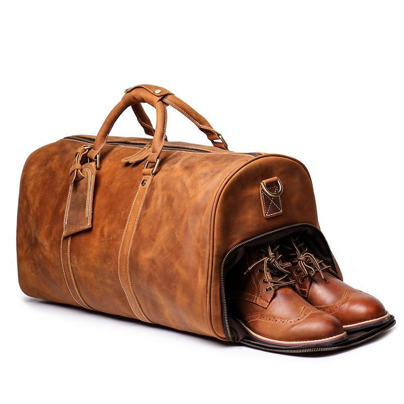 Retro Genuine Leather Travel Bag