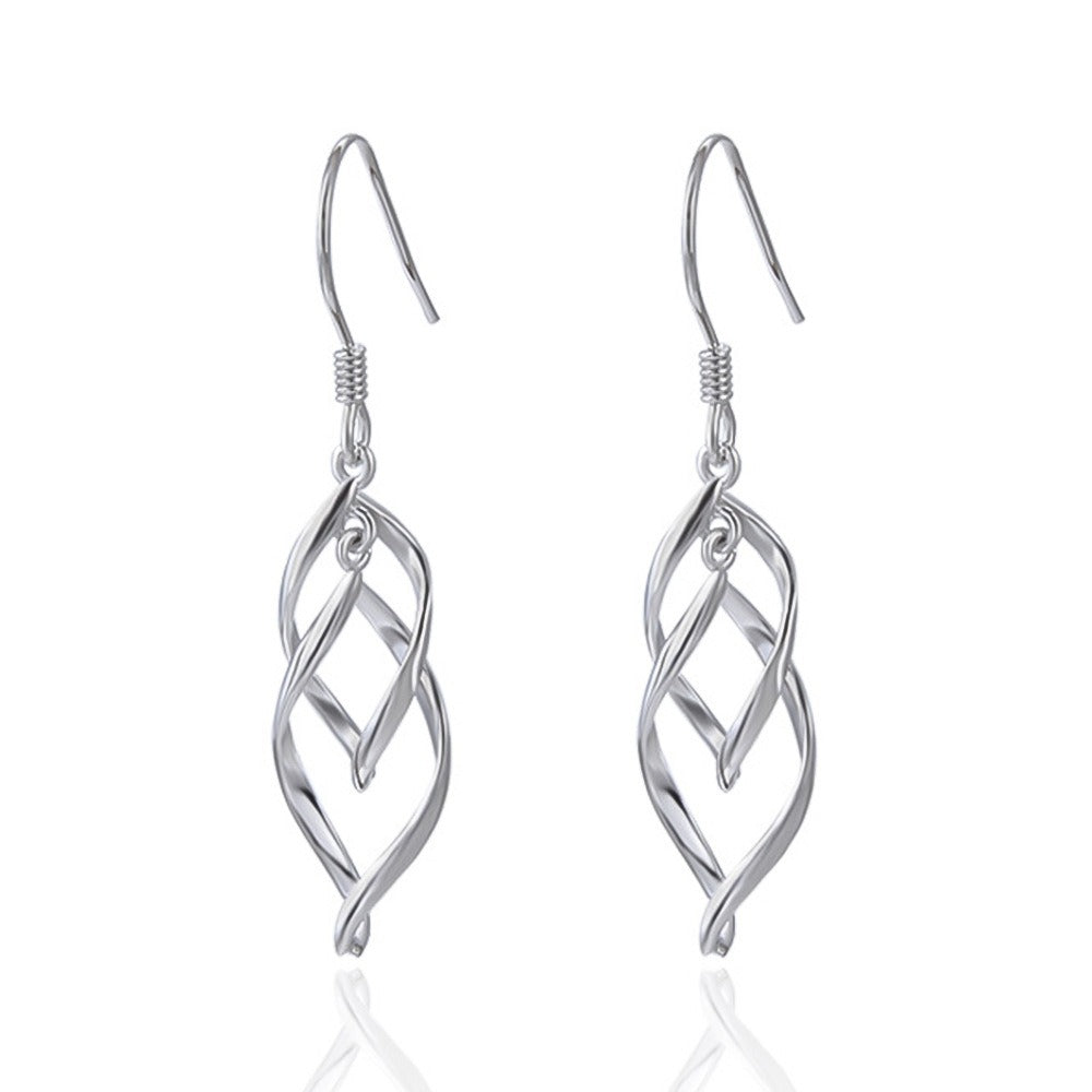 Sterling Silver Double Twisted Earrings