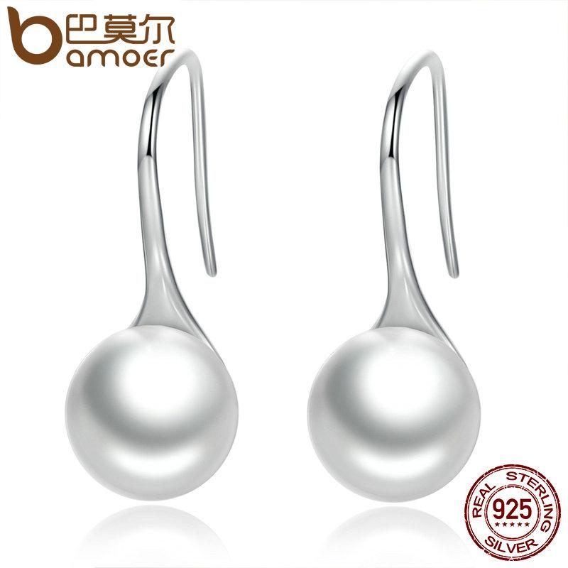 Sterling Silver Pearl Drop Earrings