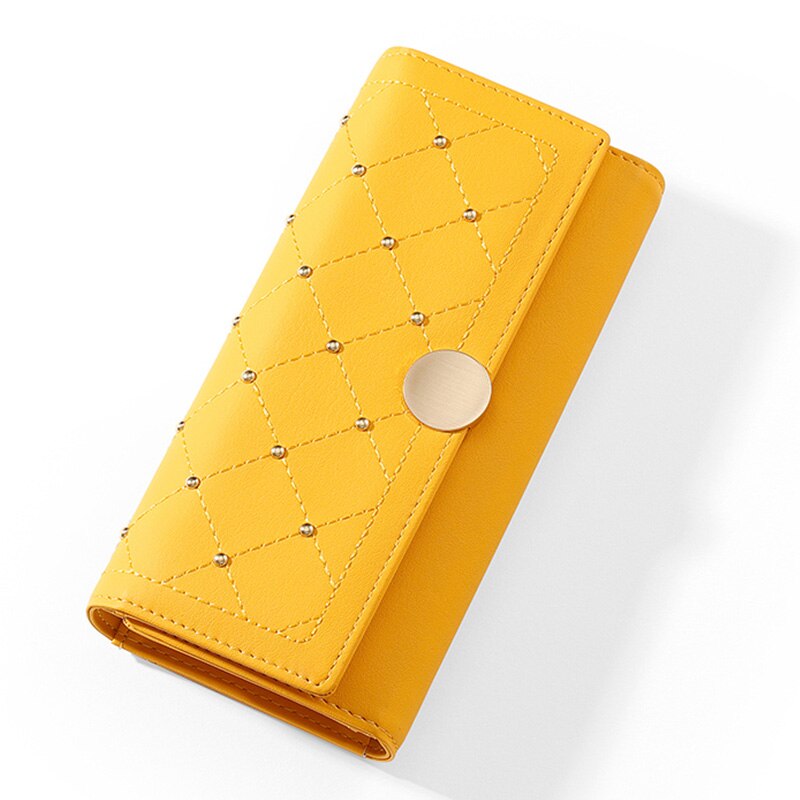 Rivet Button Trifold Wallet